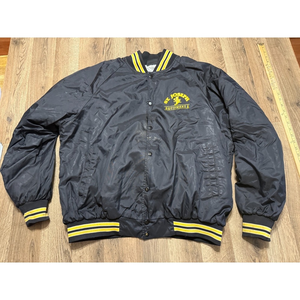 Vintage Auburn Sportswear Jacket Mens 2XL? Black Yellow St Johns Equipment